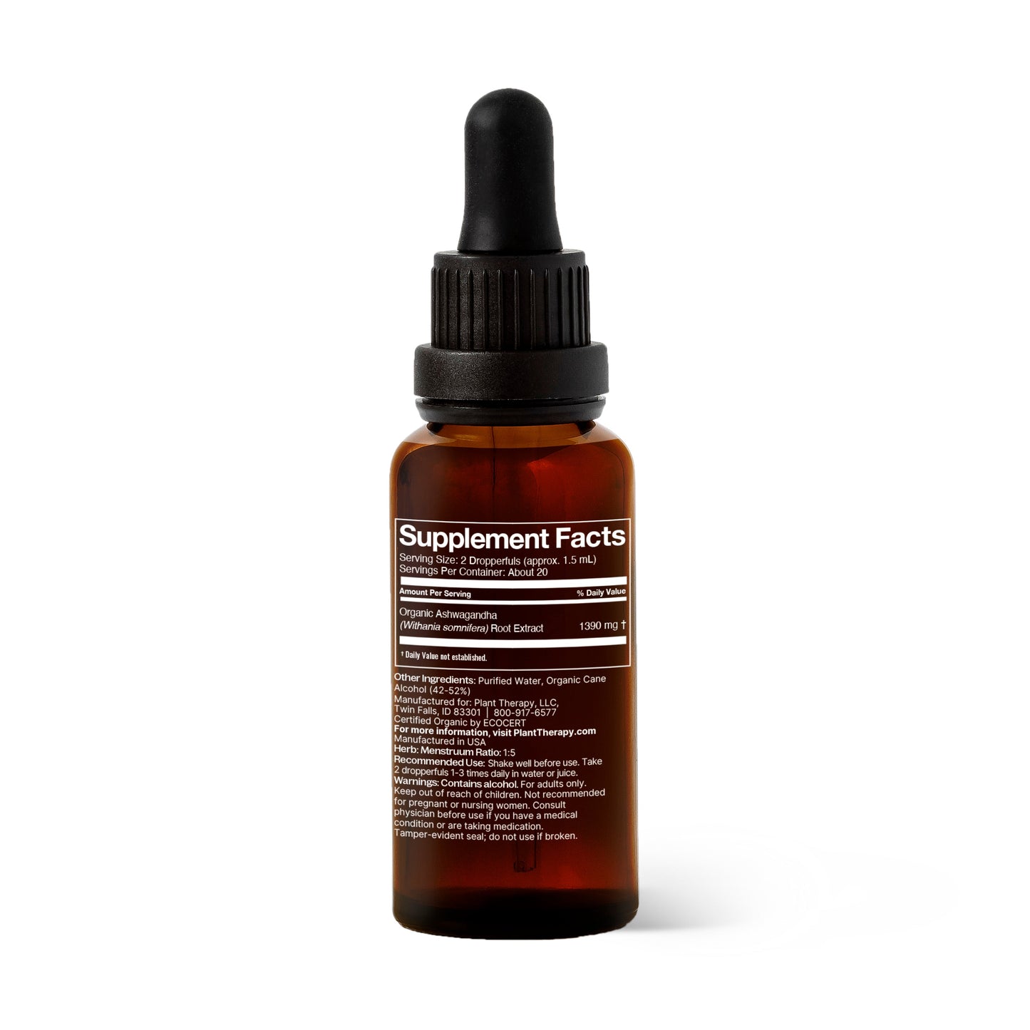 Organic Ashwagandha Herbal Tincture