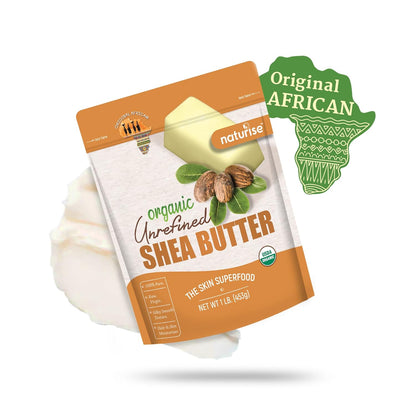 African Pure Shea Butter Raw Organic, for Skin and Hair, 1 lb