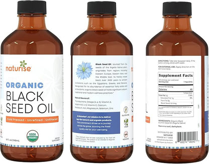 Organic Cold Pressed Black Cumin Seed Oil