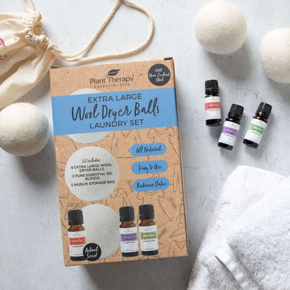 Wool Dryer Balls 6 Pack and Sparkling Laundry Blend 3 Pack